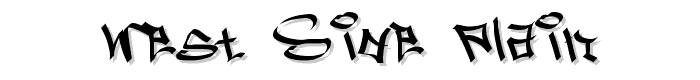 West Side Plain font
